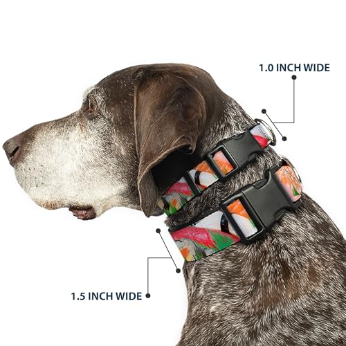 Collar de sushi ancho y regulable con broche plástico resistente Buckle Down 3
