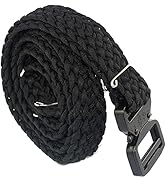 Daarcin Tactical Paracord Belt,Adjustable Paracord Woven Belt with V-Ring Heavy-Duty Quick-Releas...