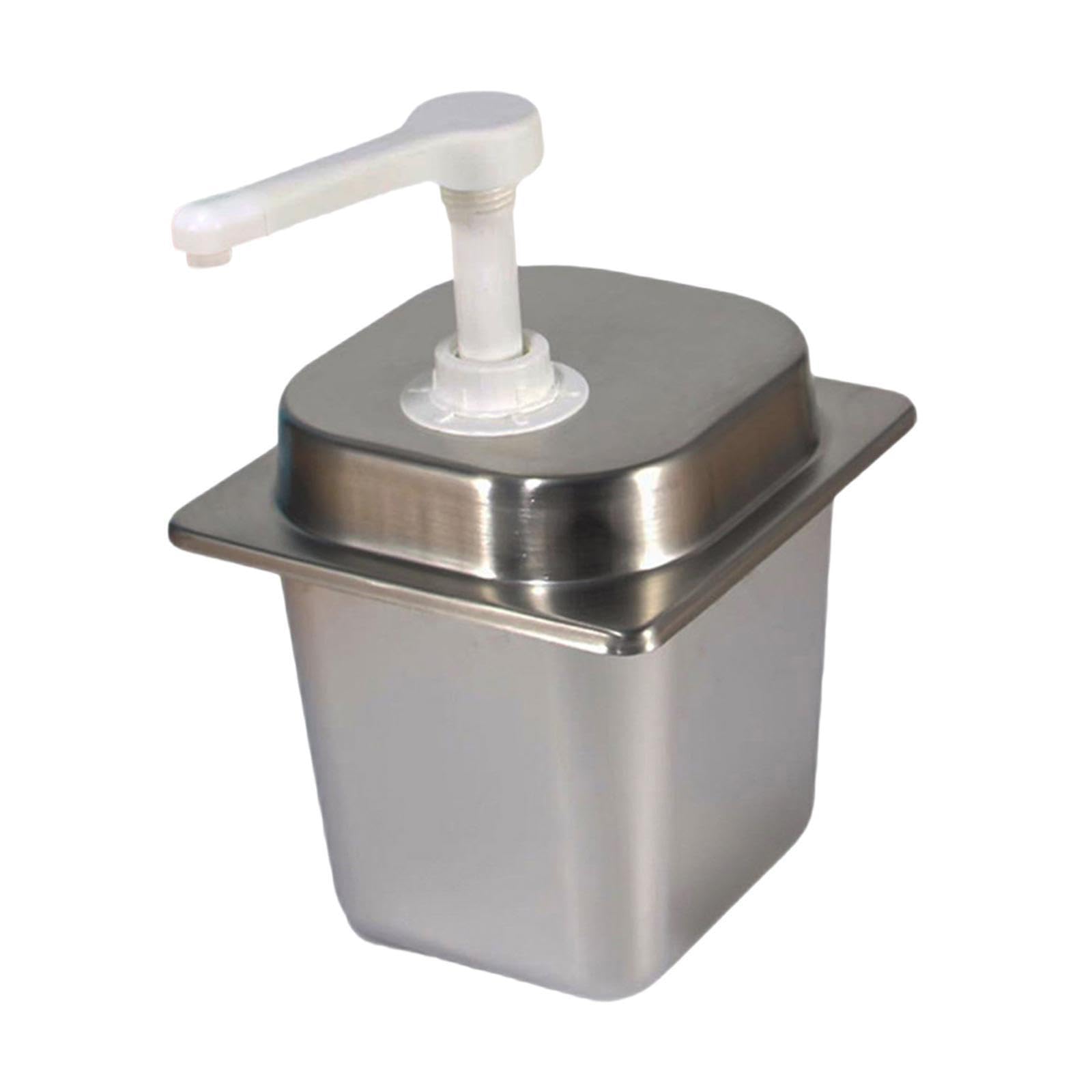Distributeur de Sauce en Acier Inoxydable Durable, Pompe compacte pour Une Organisation optimale de la Cuisine. Distributeur de sirop de café à, Argent, 15cc