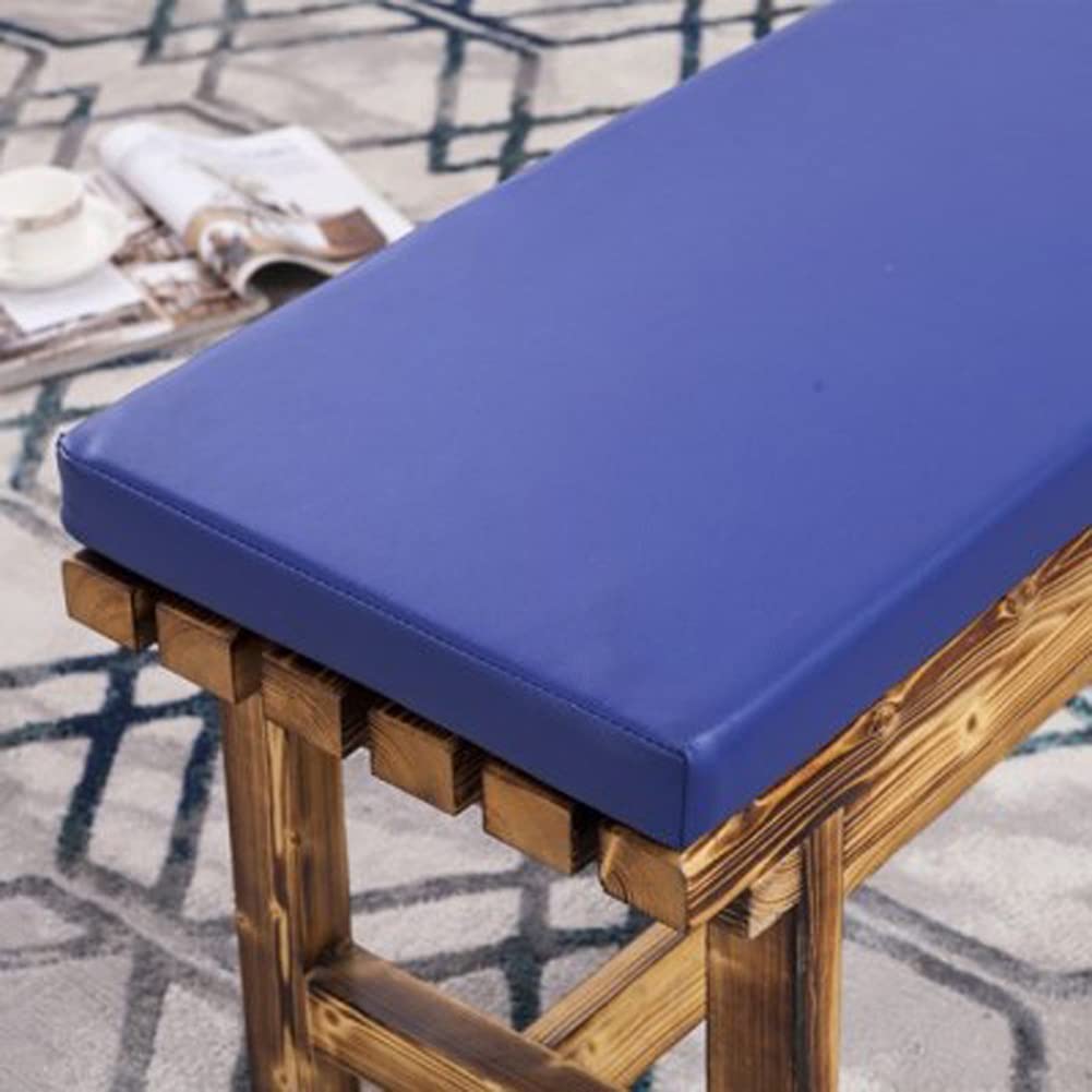 WUWEI 2 3 Seater Soft Foam Bench Cushion Waterproof PU Leather Long Sofa Seat Pad for Outdoor Garden Furniture,Non-slip Chaise Swing Cushion with Detachable Cover,Washable Replacement Mat
