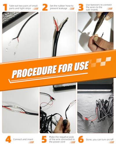 Faisceau de câblage 1 câble pour barre LED 12V avec interrupteur relais auto - 7