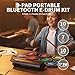 9 Pads Bluetooth Electric Drum Set, Portable Roll Up Electronic Drum Pad with Headphone Jack, Pedals & Sticks, Recording Function, Great Holiday Xmas Birthday Gift for Kids