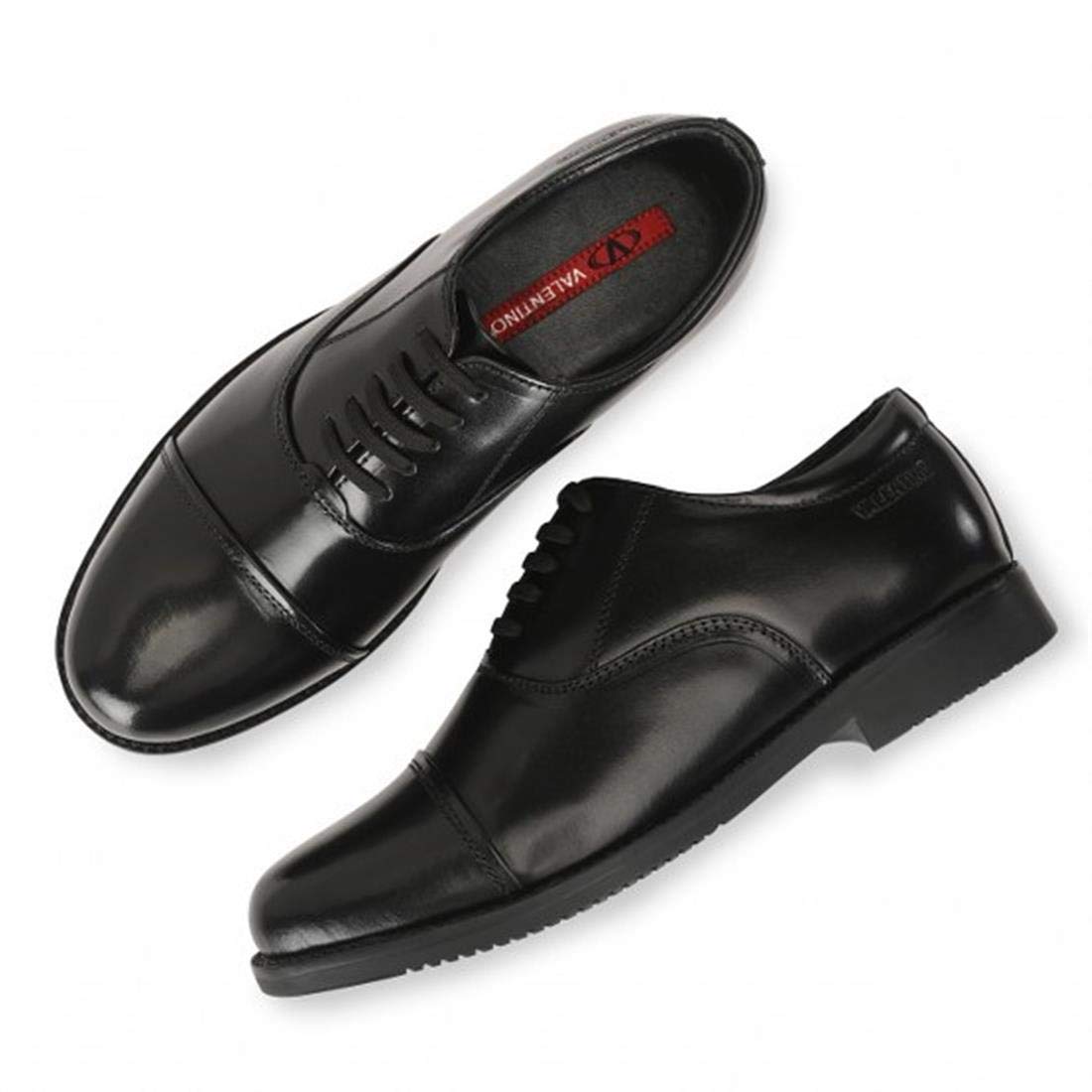 VALENTINO Leather Mens Lace-Up Formal Shoe | Breathable| Lightweight | Running Shoes with Comfort Sole | Black | Size-8 (B0D3F7YBHP) Amazon Price History, Amazon Price Tracker