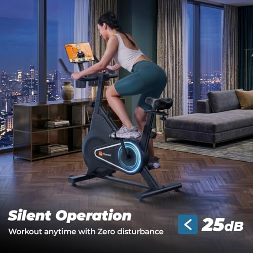 Image of Flexnest Flexbike 2026 Smart Exercise Cycle for Home | Bluetooth App Connected Spin Bike with 500+ Live Classes | 7Kg Flywheel, 100 Resistance Levels | 120Kg Capacity Indoor Fitness Bike (Flexbike EZ)