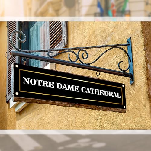 8 peças de recortes de papel para placa de rua francesa italiana, recortes de papel de placa de rua