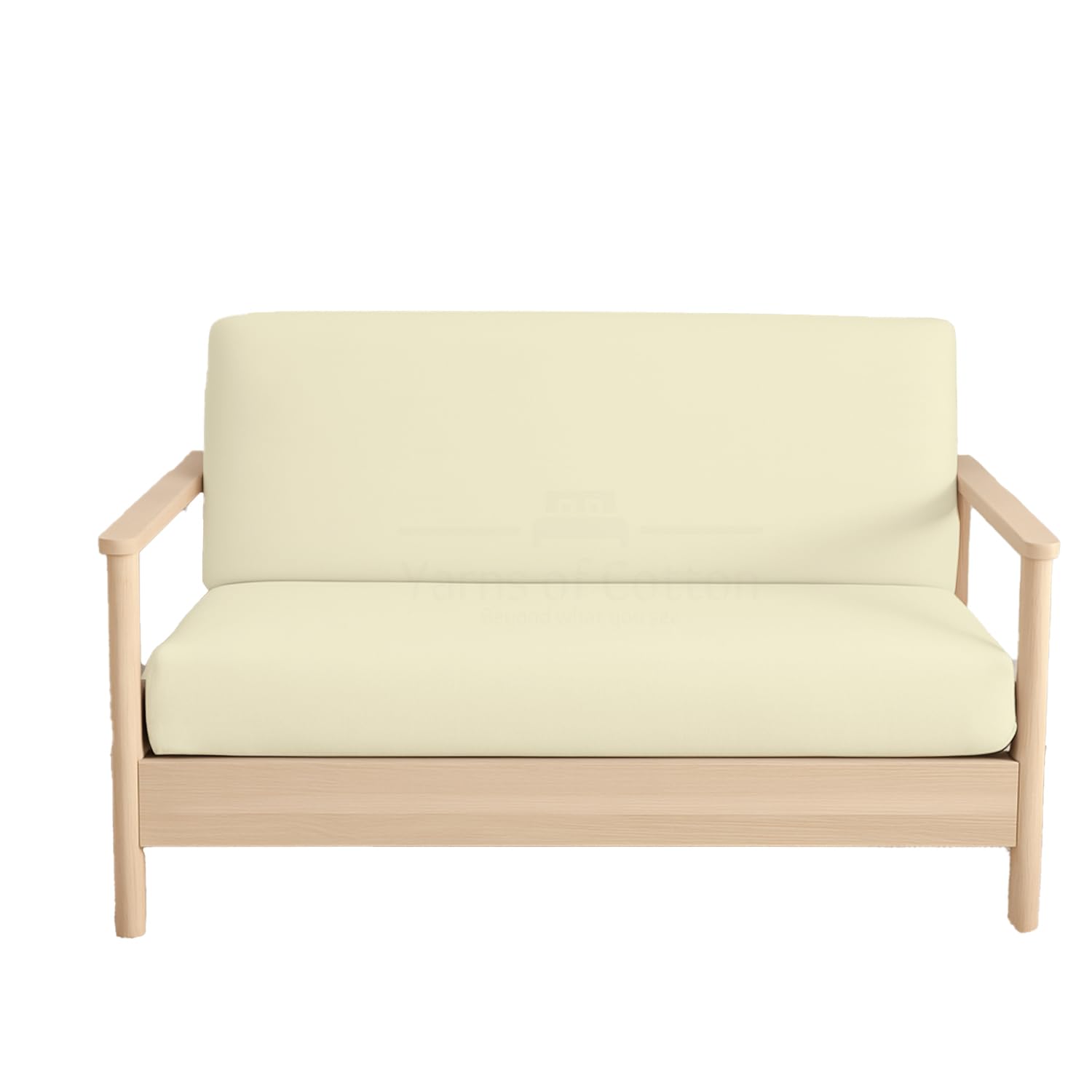 Twin-XL Size Futon Covers - 100% Egyptian Cotton Futon Slipcover Ivory