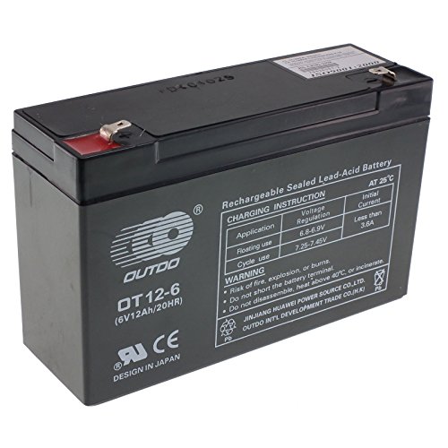 6v Rechargeable Sealed Lead Acid - AGM - VRLA Battery (6V 12Ah)