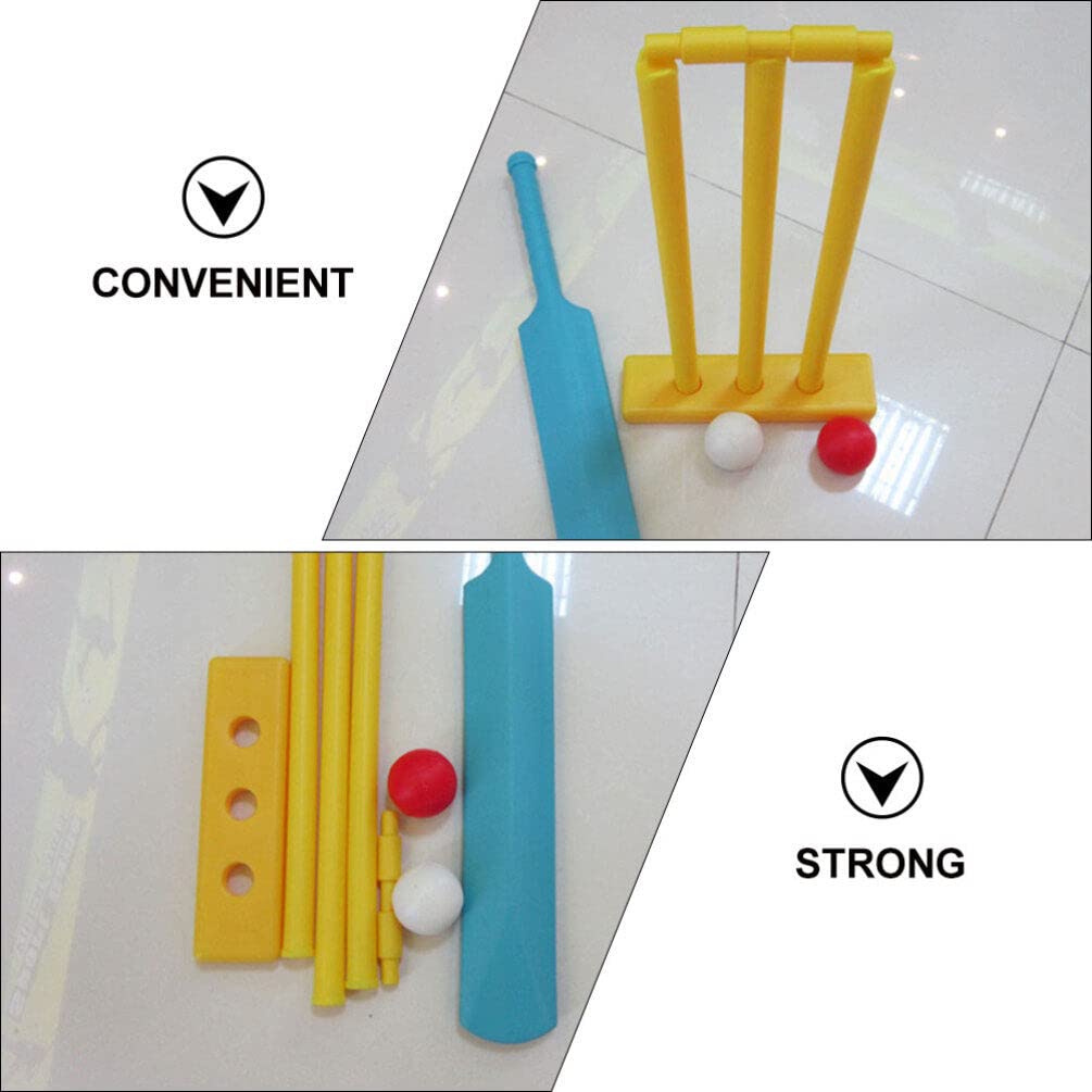 BESTonZON Set da Cricket Gioco Educativo per Ragazza Unisex e Pallina in Robusta Colore per attività Fisiche e Divertimento in Spiaggia