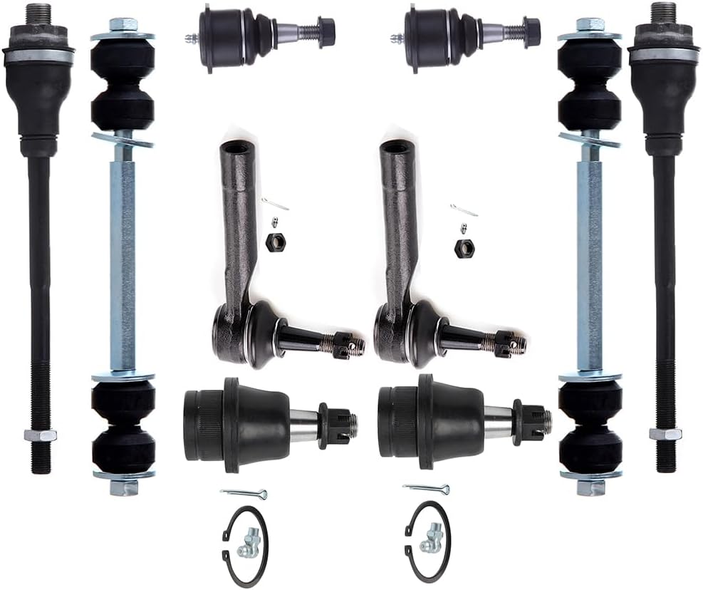 10PCS Front Ball Joint Tie Rod End Sway Bar End Link Suspension Kit Fit for 2002-2006 for Cadillac Escalade 2001-2006 for GMC Yukon XL 1500, 4WD/AWD