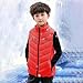 DASAYO kids vest girls Heated Jacket For Kids Boys Electric Heating Zipper Puffer Vest Girls Warm Outdoor Jackets Fashion Winter Thermal Caot Red 6 Years