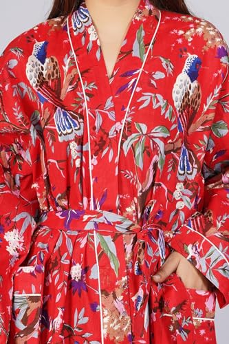 Image of Cotton Women Stylish Printed Kimono, Bath Robe,Night Wear Suit,Swim Wear, Night Dress, Beach Wear
