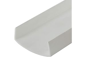 Plastics White 1-1/2 Inch Styrene Plastic U Channel C Channel 72 Inch...