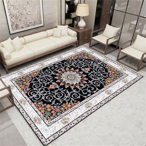 Tapis jeux voiture decoration imprimee florale rose bleu chambre enfant 80x150 - 2