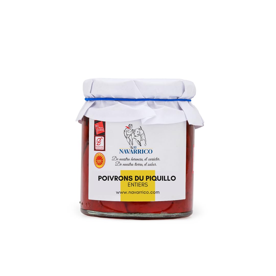 El Navarrico - Poivron Piquillo Lodosa Appellation d’origine | Agriculture traditionnelle | Naturel et Frais | Conditionnement de 220 g