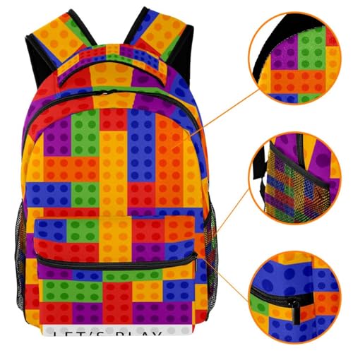 Sac à dos pour adolescents filles garçons Let's Play multicolore 40cm