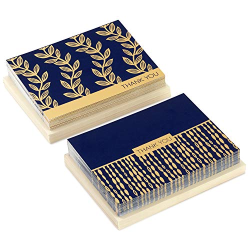 Hallmark Thank You Cards Assortment, Navy and Gold (50 Thank You Notes with Envelopes for Wedding, Bridal Shower, Baby Shower, Business, Graduation),Navy & Gold - Image 3