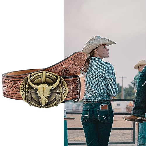 Engraved Buckle Belt For Men Vintage Western Pants Belt Cosplay Costume Decorative Waist Belt For Teens Boy Accessories4