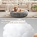 BedStill 36 inches Donut Dog Bed for Large Dogs - Calming Fluffy Round Pet Bed with Removable & Washable Cover,Fits up to 80 lbs Pets (Dark Grey,Large)