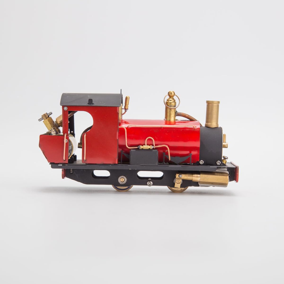 ToyGhillied Locomotive à vapeur en métal - Modèle 1/50 HO - Avec machine à vapeur oscillante - Fonctionnelle - Train ferroviaire à 2 cylindres - Modèle adulte - Boîte d'expérimentation scientifique