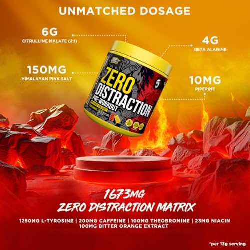 Image of Gayor Essentials Zero Distraction Pre Workout Powder | Laser Focus + Energy | 200mg Caffeine | 6g Citrulline Pump | No Creatine, No Crash (Sour Gummies,338g)
