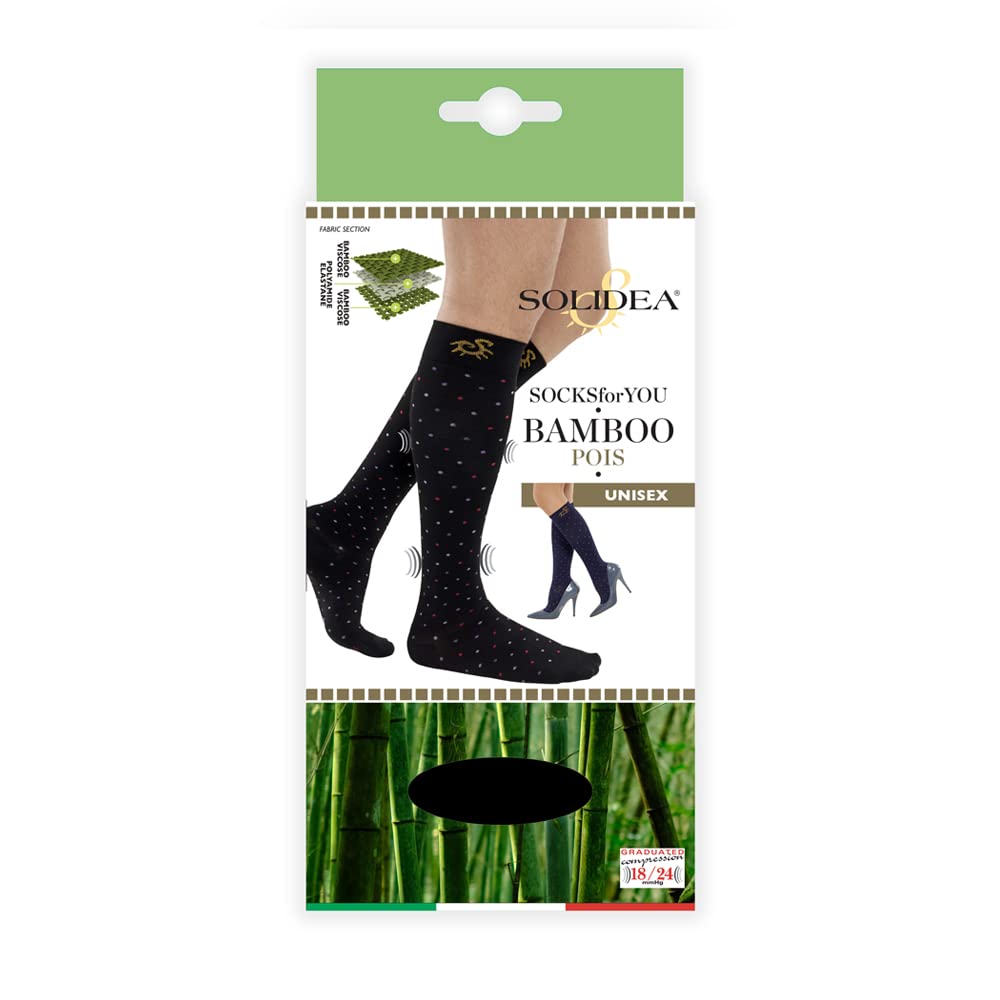 SOLIDEA Unisex Gambaletti Socks For You Pois Compressione Graduata 18/24 mmHg