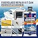 underthecloud Fiberglass Boat Repair Kit(Color Match), Gel Coat Repair Kit for Boats, Marine Fiberglass Repair Kit for Boats,Epoxy Filler for Boat Fix Holes, Chips, Deep Cracks Waterproof