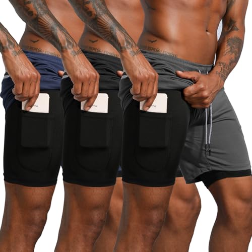 Image of IVAAN Black Polyester Shorts for Running- Regular, Gym