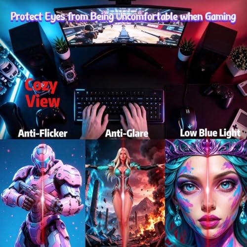 Image of ZZA 27 Inch Curved Gaming Monitor 200Hz, Full HD 1080P VA Panel Computer Monitor, 1ms Response Time, FreeSync, HDMI & DP Port, HDR, Frameless, VESA Mountable
