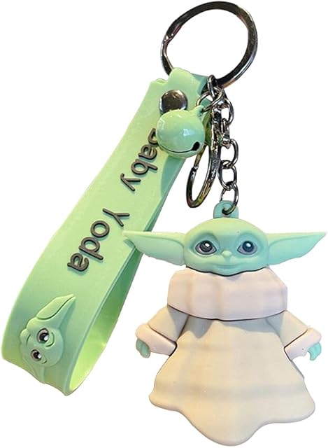ZKTSRY Baby Yoda The Child Mandalorian 3D PVC Rubber Keychain,The Child Figure Pendant Toys PVC Handmade Model Ornament Dolls Decoration