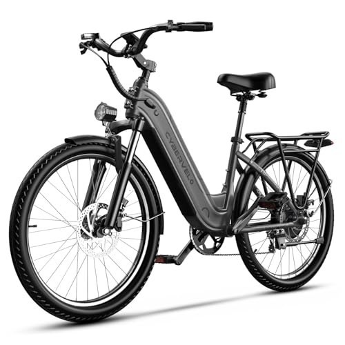 Cybervelo 1000 Peak Electric Bike for Adults,up 80 Miles 25AH Removable Battery Ebike, 26