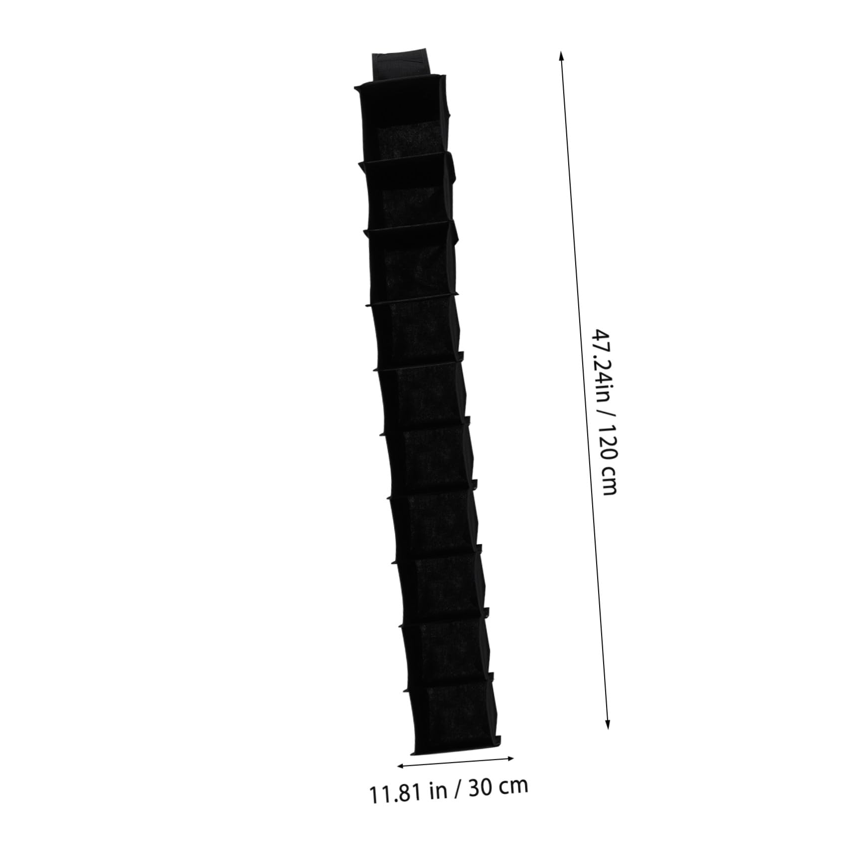 Bolsa Colgante para Armario 10 Rejillas Tela Poliéster Resistente Organizador de Ropa Interior y Calcetines para Dormitorio Uso Doméstico Negro