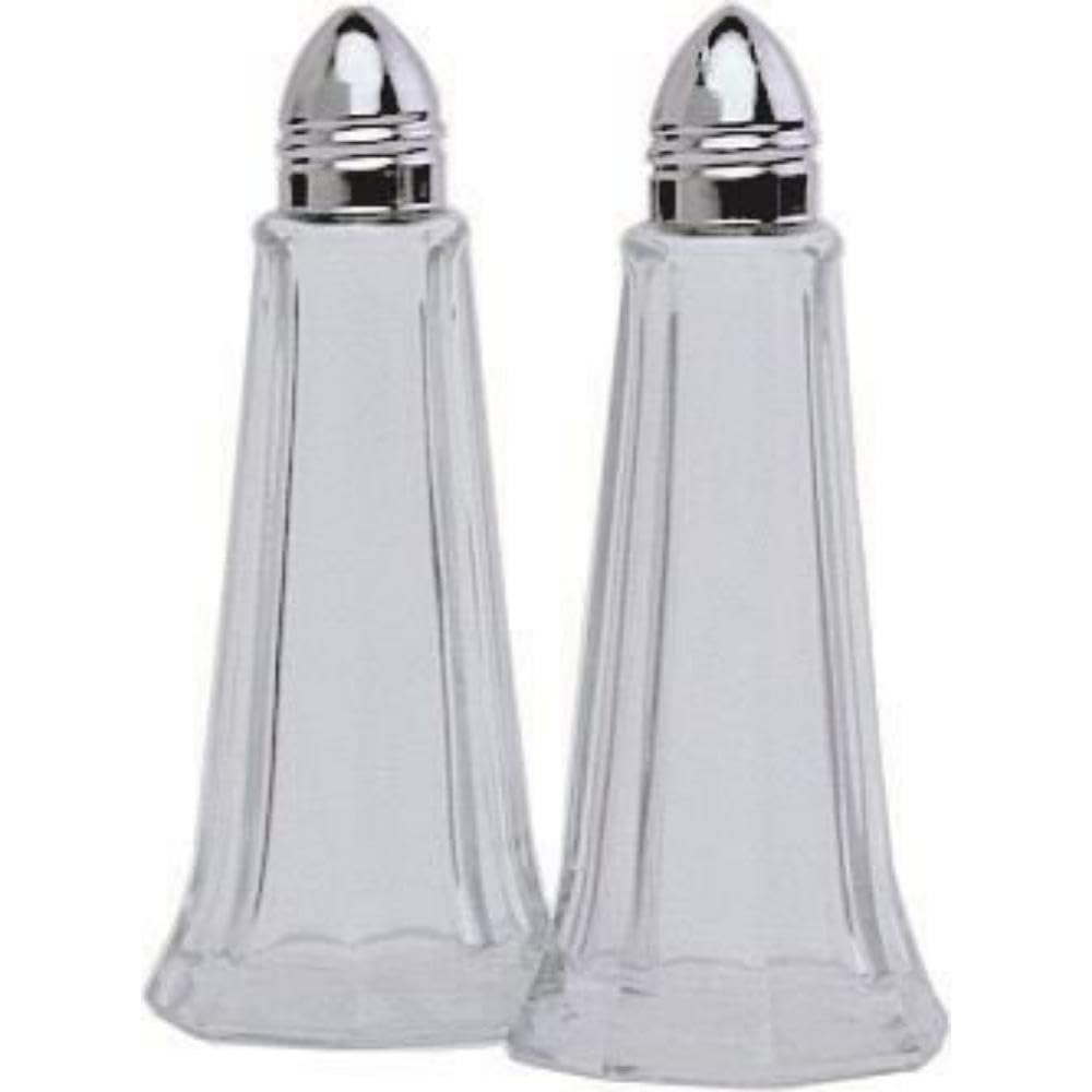 Genware NEV-KC002 Lighthouse Pepper Shaker Top, Glass, Silver