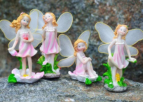 SecretRain - Set di 4 statuine ornamentali da