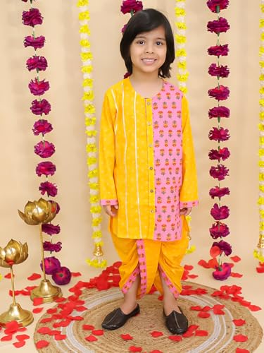 Image of BownBee Kids Ethnic Wear Dhoti Kurta Set | Traditional Festive Clothing for Children | Indian Wedding & Celebration Wear | Comfortable Fit