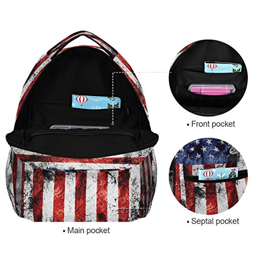 American Flag Print Backpack Patriotic Usa School Bookbag For Boys Girls Computer Backpacks Book Bag Travel Hiking Camping Daypack #TOP2