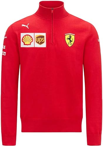 Scuderia Ferrari F1 2021 Team 12 Jersey con cremallera para hombre
