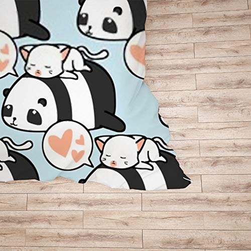 Parure de lit motif panda et chat 3 pièces en polyester King size