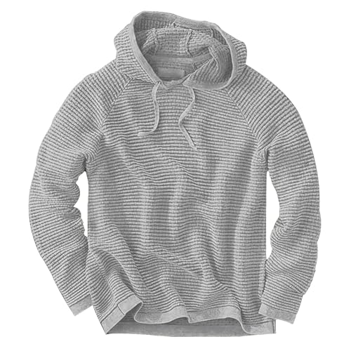 Sudadera gris XXL para hombre con capucha y cremallera cómoda