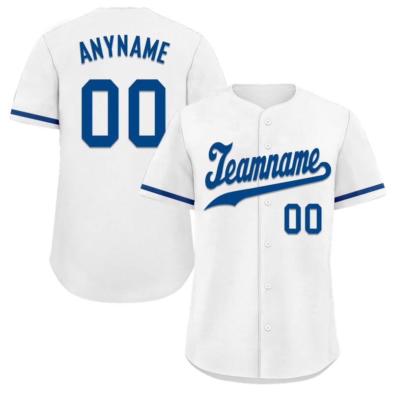 Custom Solid Baseball Jersey Stitched/Printed Personalized Button Down Shirts Sports Uniform for Men Kids Youth