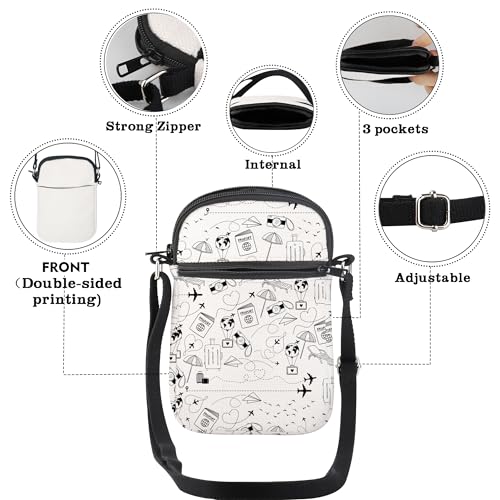 CMNIM Travel Lover Wanderlust Gifts Excuse Me While I Travel The World Map Mini Crossbody Bag Traveller Gifts Airplane Bag4