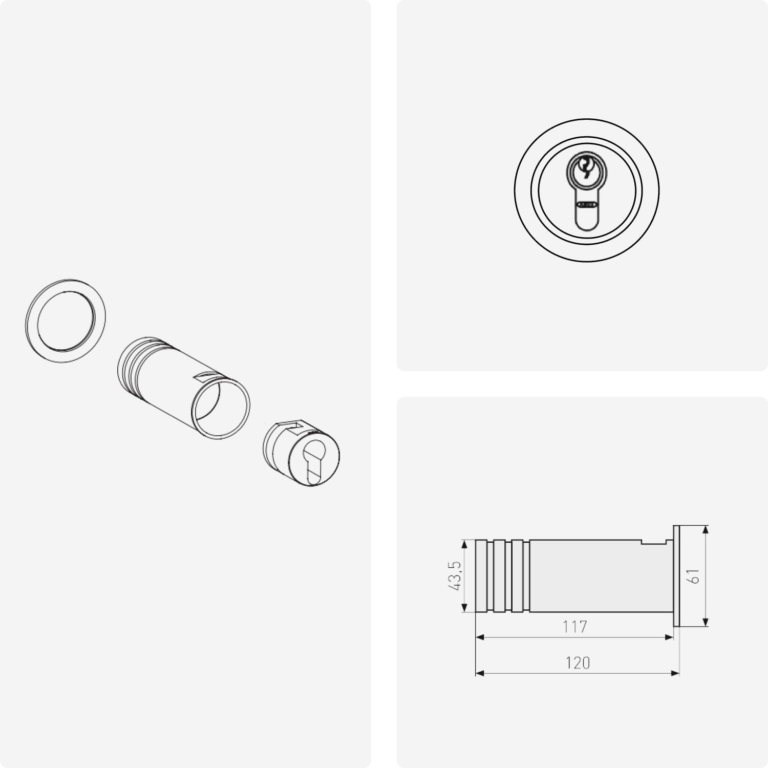 ABUS 27465 728 Wall Mounted Keysafe, Silver