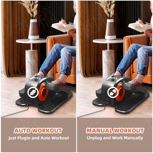 ESL Under Desk Elliptical - Portable Leg Exerciser for Seniors, Compact Seated Elliptical with Remote Control, LCD Display Electric Elliptical Trainers for Home Good Gift, Ellipse Leg Exerciser - Image 3