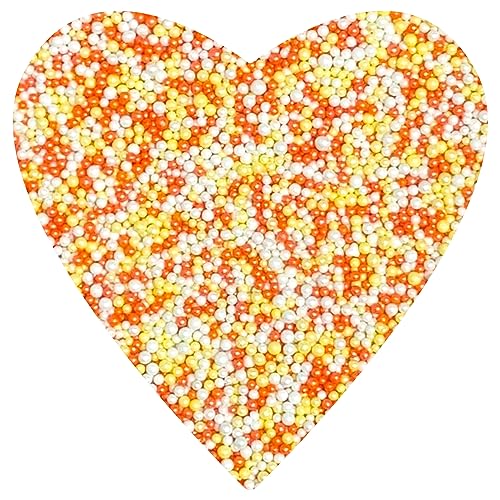 COOL MOM SPRINKLES Candy Corn Nonpareils Sprinkles (4 oz.) – Themed Orange, Yellow, White Sprinkles for Decorating Cakes, Cupcakes, Cookies & Desserts – Mixed in the USA/Gluten-Free