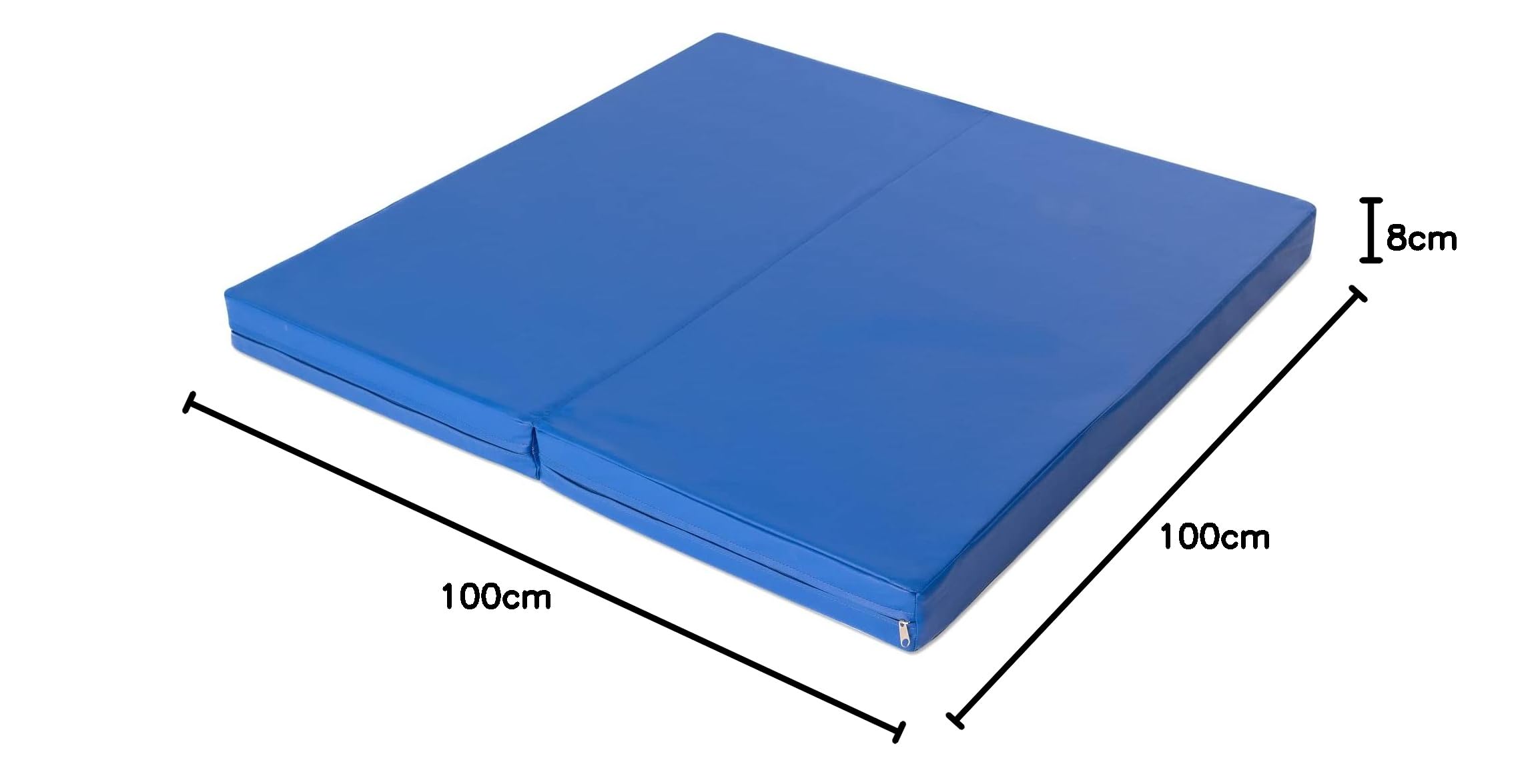 Jeflex - Colchoneta plegable Gimnasia 100 x 100 x 8 cm fabricada en Alemania / Esterilla de gimnasia / Colchoneta multifuncional y yoga / Esterilla de juego para habitación de los niños