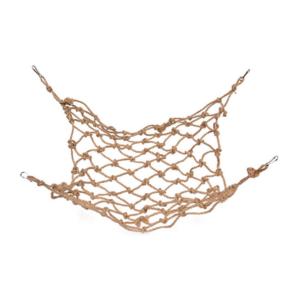 Scicalife Parrot Climbing Net Toy with Rope Ladder and Hanging Buckle Small Size Pet Bird Cage Accessory for Budgerigar Macaw Play and Exercise