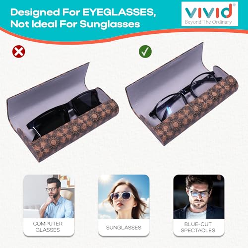 Image of VIVID Unisex Specs Magnetic Eyewear Dabbi Faux Leather Hard Case Cover