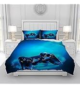 SHUAIG Set di biancheria da letto con Cavallo,3D set di biancheria da letto per bambini con motivo di cavalli animali e copripiumino, per bambini, ragazzi, adolescenti.(Cavallo marrone,135x200cm