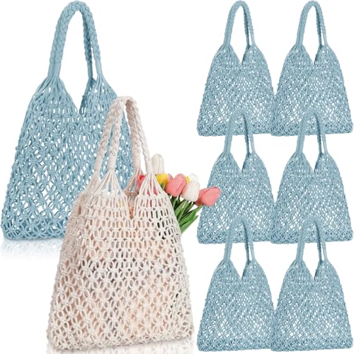 Bolso Tote Boho Macrame para Playa 8 pzas miniatura 1