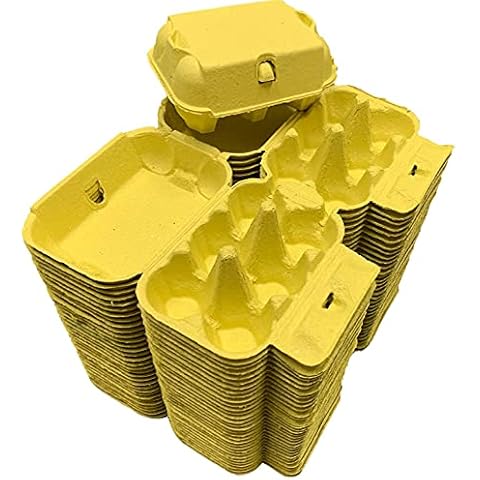Anglia Farm Supplies - Effect 6 Marne Yellow Egg Boxes - fibre half dozen cartons - sheet 8 labels (30 Cartons) Cover