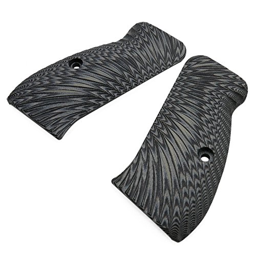 Cool Hand G10 Grips for CZ 75/85 Compact, CZ P-01, P100, C100, T100, PCR, CZ 75 D, Gun Grips Screws Included, Sunburst Texture (Gun Metal)
